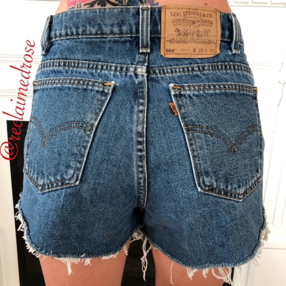 Levi's Pants - Levis 560 Orange Tab Cut Off Shorts